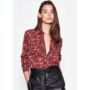 Equipment Red and Black Blouse